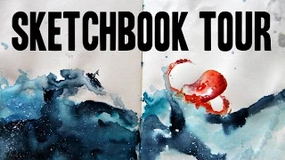 Sketchbook Tour! ▲ (Watercolor sketches and more)