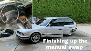 Manual swapping my E34 touring Pt 2 | This job sucks!