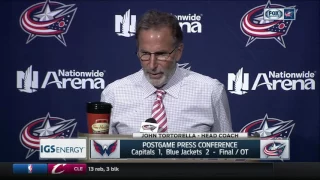 Coach John Tortorella on the Blue Jackets win vs. Washington