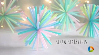 How to make : Straw Starbursts | Recyclable Straws | Decor