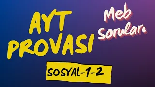 ‼️AYT TARİH PROVASI‼️MEB SORULARI(20 SORU)