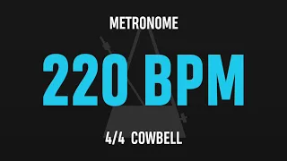 220 BPM 4/4 - Best Metronome (Cowbell)