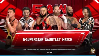 WWE 2K24 | 6-SUPERSTAR GAUNTLET MATCH | RAW | MATCH TO FACE GUNTHER