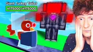 Can I survive The TURKEY TOILET BOSS? (Tower Defense)