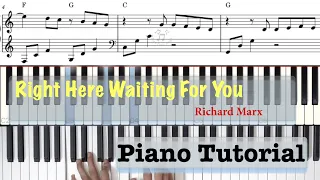 Right Here Waiting For You || Richard Marx || Piano Tutorial