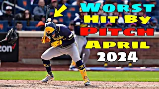 MLB | Hit By Pitch April 2024