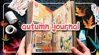 🍂Scrapbook With Me - Fall Aesthetic Journal ASMR | journaling relaxing sounds