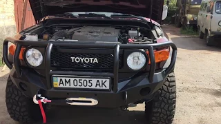 Установка силового бампера. Toyota FJ Cruiser