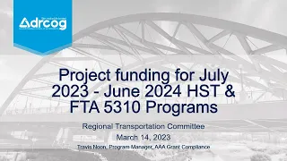 Denver Regional Council of Governments Regional Transportation Committee | Mar. 14, 2023