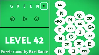 Green LEVEL 42 - Puzzle Game by Bart Bonte