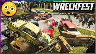 INSANE PILE UP WRECKS! [Farmlands Stage 3] | Wreckfest | NASCAR Legends Mod