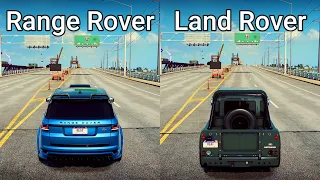 NFS Heat: Range Rover Sport SVR vs Land Rover Defender - Drag Race