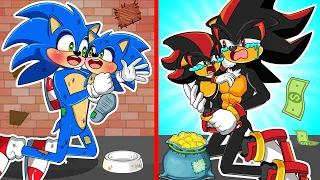 RICH SHADOW DAD vs POOR SONIC DAD: Who is Your Best DADDY?! | Sonic The Hedgehog 3 Animation