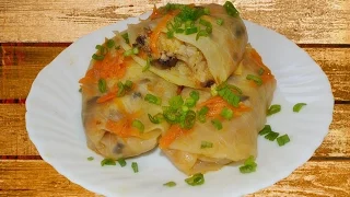 Постные голубцы с грибами и рисом - ВКУСНО!!!