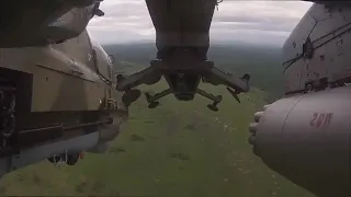 Russian Ka 52 "Alligator" live fire exercise