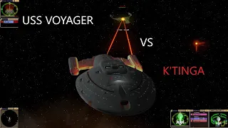 USS Voyager VS Klingon K'Tinga | Prophecy Episode | Star Trek Voyager | Star Trek Bridge Commander