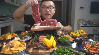 I Cook 1 STEAK with 10 SIDES