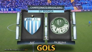 Gols, Avaí 1 x 3 Palmeiras - Brasileirão 17/10/2015