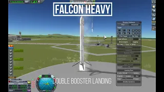 Falcon Heavy Simultaneous Booster Landings with BoosterGuidance KSP Mod