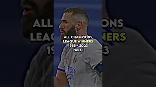 all champions league winners from 1955 - 2023 part 1 #shorts