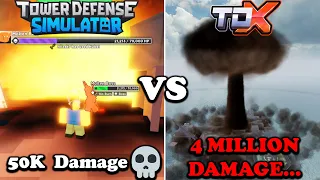 TDS nuke VS TDX nuke. Which one is better? || Roblox Tower Defense X