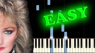 BONNIE TYLER - TOTAL ECLIPSE OF THE HEART - Easy Piano Tutorial