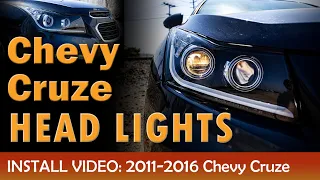 How to Install Chevy Cruze Headlights w/ LED Illuminating Bar DRL