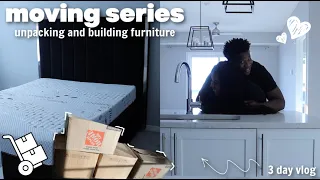 FIRST 72H IN MY NEW APARTMENT! unpacking & building furniture | moving series ep. 3