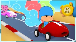 🏎 POCOYO AND NINA  - Crazy Colorful Cars [90 min]  | ANIMATED CARTOON for Children | FULL episodes