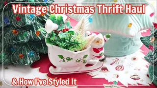 Vintage Christmas Thrift Haul & How I've Styled It | Thrifted Vintage Christmas Decor