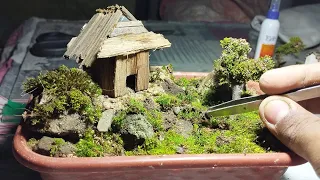 moss mini garden ll mini home ll mini House ll moss mini garden ll micro moss garden #moss