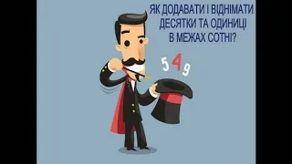 1 клас. НУШ. Математика.Відео 5.Як додавати та віднімати десятки та одиниці  в межах сотні?