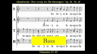 Bass-Mendelssohn-How Lovely Are The Messengers-Score