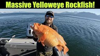 Massive Yelloweye Rockfish! Alaskan Halibut Fishing - Juneau, Alaska! JUNE 2022