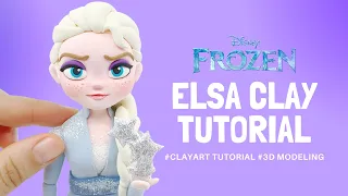 'Elsa' from Frozen2 (Clay art using airdry clay)