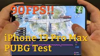 Solid 90FPS! iPhone 13 Pro Max PUBG Mobile New Update Gaming FPS/Temperature Test