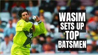 Wasim Akram Sets Up Top Batsmen of His Era With Bowling Masterclass | Best Swing Bowling