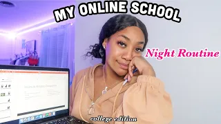 MY REAL ONLINE SCHOOL NIGHT ROUTINE *college edition*