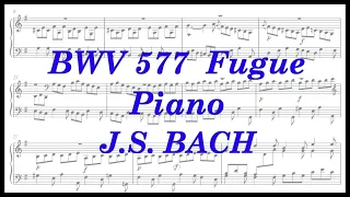 J.S. Bach, BWV 577 Fugue in G major for Piano (Sheet music)