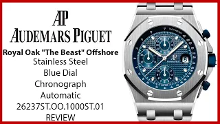 ▶ Audemars Piguet Royal Oak "The Beast" Offshore 42mm Steel Blue Dial 26237ST.OO.1000ST.01 - REVIEW