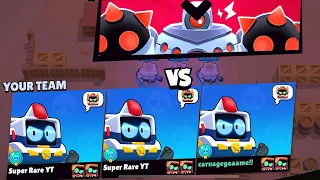 Triple R-T Brawler in Boss Fight !!! Brawl stars boss fight