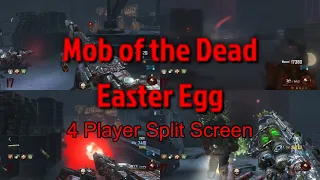 Black Ops 2 Zombies - Completing Mob of the Dead Easter Egg in 4 Player Split Screen