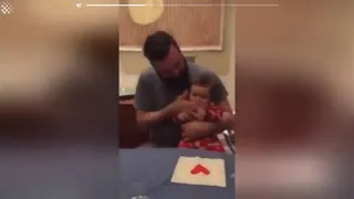 Father and daughter beatboxing