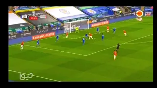 Man United first goal vs Leicester,  Mason greenwood
