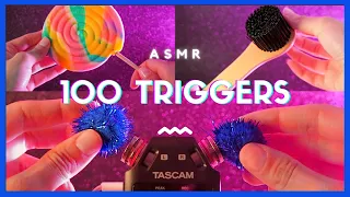 100 TRIGGERS ASMR in 4 minutes ❤ Challenge