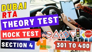 RTA DUBAI MOCK Test/ THEORY TEST PRACTICE /SECTION - 4 Question (301- 400) Light Motor Vehicle 🇦🇪⚡🚘