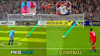 EFOOTBALL 22 vs PES 21 MOBILE 🔥Full Comparison | Which Is Best ?!