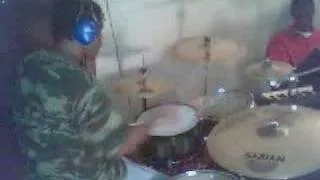 ME sheddin on drums