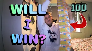 I buy 100 SCRATCHCARDS!! (WILL I WIN?!)