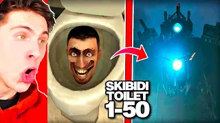 REACCIONANDO A SKIBIDI TOILET LA HISTORIA COMPLETA | CAPITULO 1-50 THEKALO